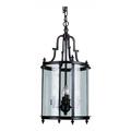 Trans Globe Four Light Clear Glass Rubbed Oil Bronze Framed Glass Foyer Hall Fixtu 8702 ROB